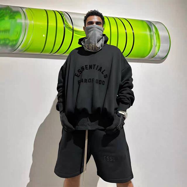 Fog-510#Fog Essentials Season 8 Double Line High Street Loose Casual Cool Black