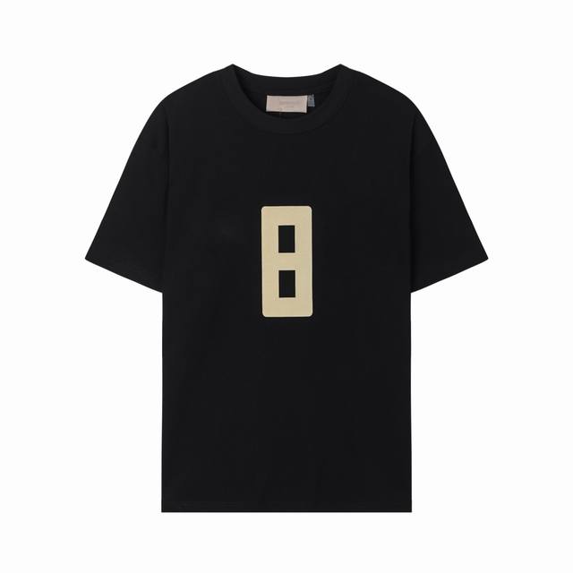 Fog-315#Fear Of God Fog Season 8 Mainline Number 8 Flocking Print American Short
