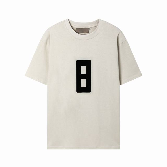 Fog-315#Fear Of God Fog Season 8 Main Line Number 8 Flocking Print American Shor