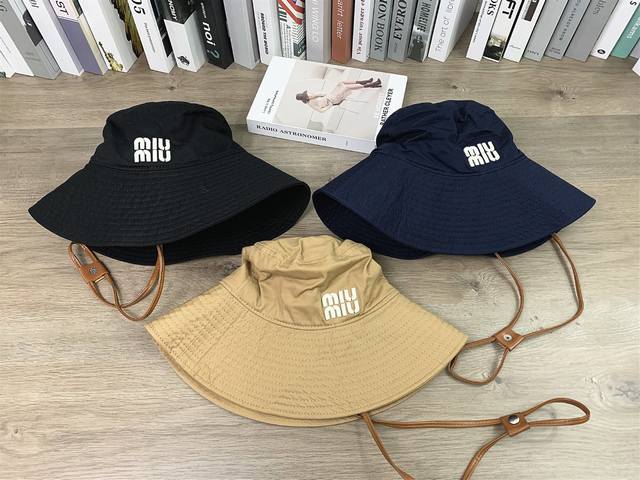 9613# #Miu Miu fisherman hat classic basin hat small face-showing outdoor sun ha