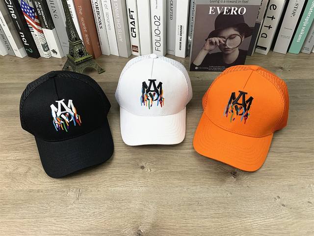 9443# #Amiri classic mesh baseball cap hard top duckbill cap men and women casua