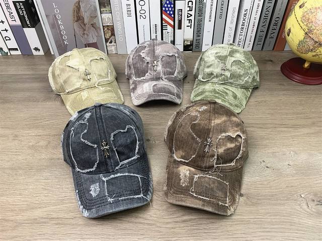 9728# #Chrome Hearts baseball cap soft top duckbill cap old washed duckbill cap