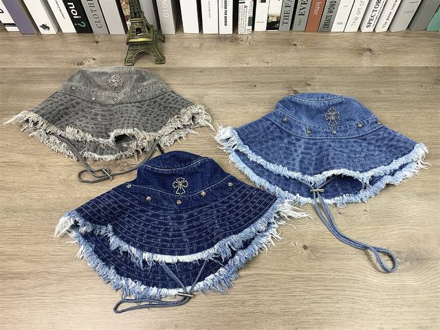 9725# #Chrome Hearts Cowboy Fisherman Hat Casual Outdoor Sun Hat Basin Hat Unise