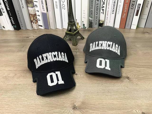 9710# #Balenciaga 01 washed baseball cap casual duckbill cap men and women outdo
