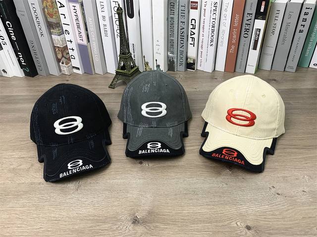 9712# #Balenciaga personalized soft top baseball cap casual duckbill cap outdoor