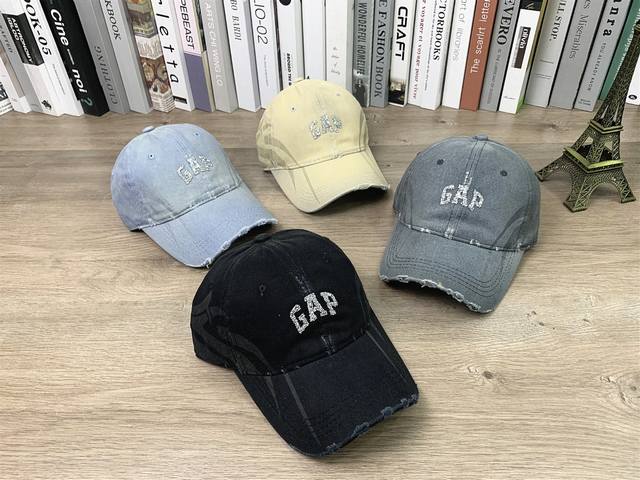 9709# #Gap hot diamond printed distressed baseball cap for men and women, casual