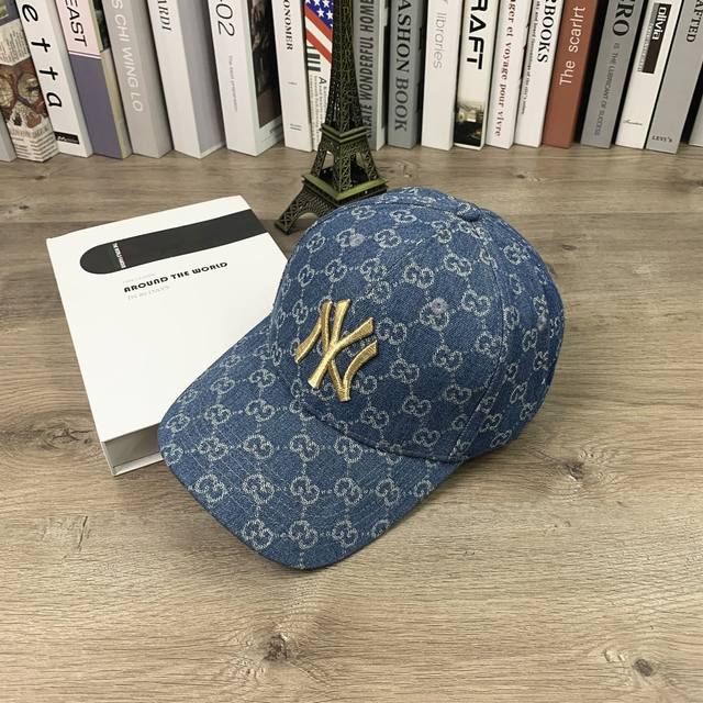9699# #Gucci joint Ny embroidered casual baseball cap for men and women, all-mat