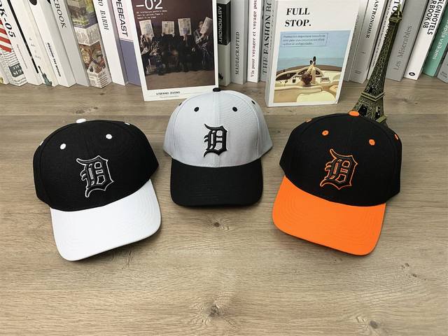 9534# #Mlb Tigers hard top baseball cap men and women casual same style duckbill