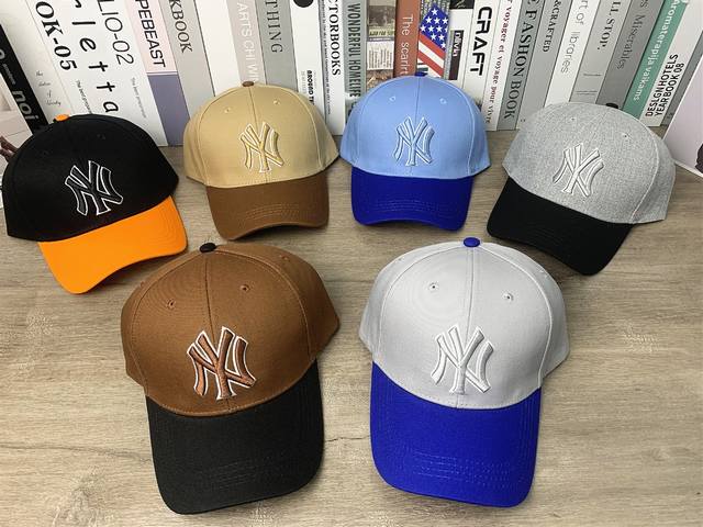 9352# #Ny embroidered hard top baseball cap color matching duckbill cap unisex h