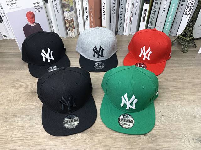 9524# #Ny flat brim hard top hat unisex duck tongue Mlb classic baseball cap# ad