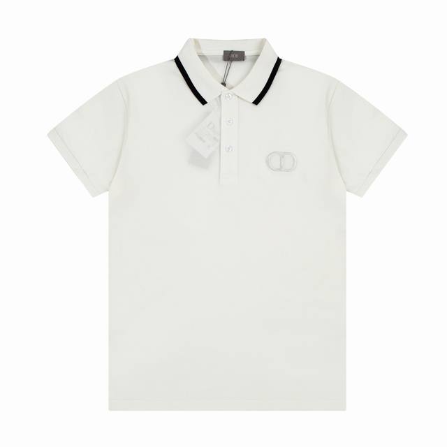 Dio* New summer style, Dior letter Cd embroidery casual simple solid color busin