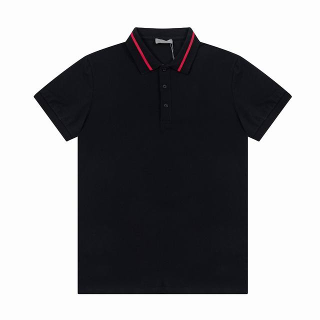 Dior new lapel short-sleeved Polo shirt with letter logo on the back collar. Cus
