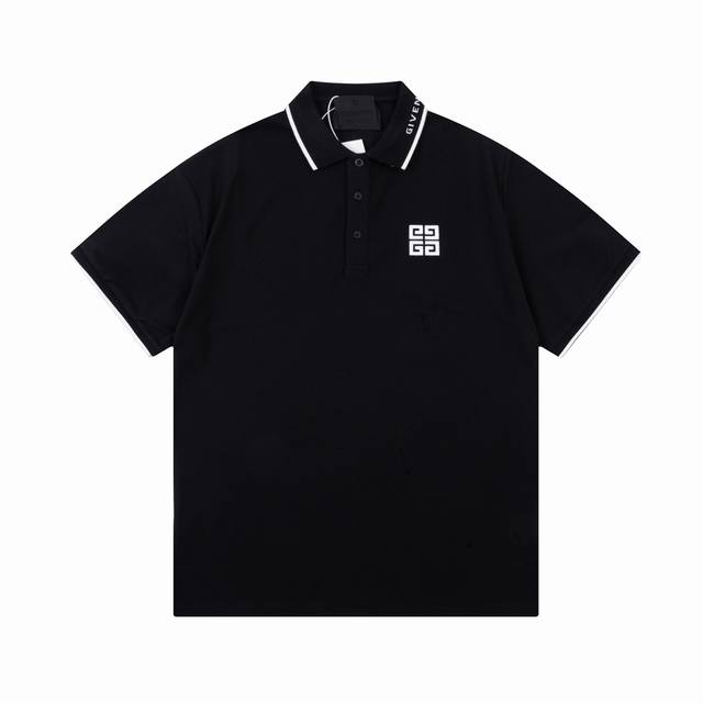Givenchy Givenchy letter woven collar logo embroidery Color matching polo shirt