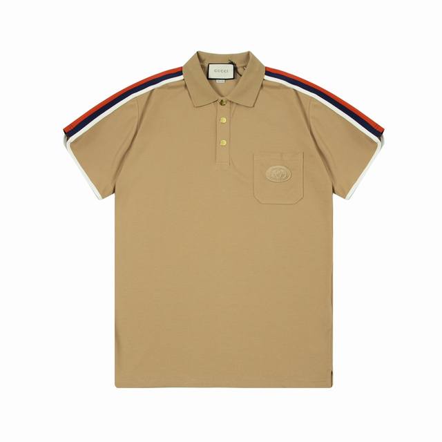 Gucci Gucci double G small logo pocket embroidery ribbon color matching Upgrade,
