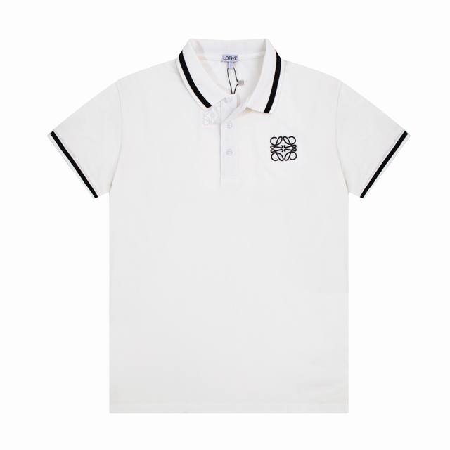 Loewe summer new style lapel Polo shirt new classic solid color embroidered Logo