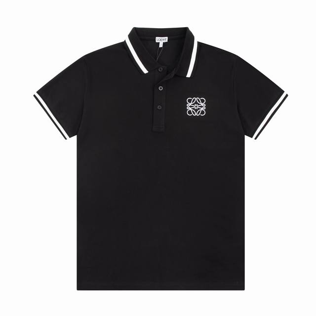 Loewe summer new style lapel Polo shirt new classic solid color embroidered Logo