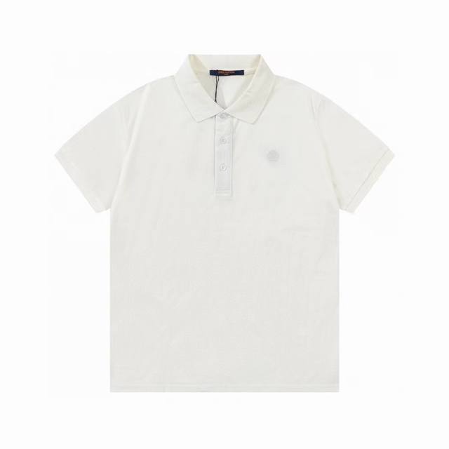 Lv Men's Classic Collar Short Sleeve Cotton Polo Shirt M--3Xl Black, White, Roya