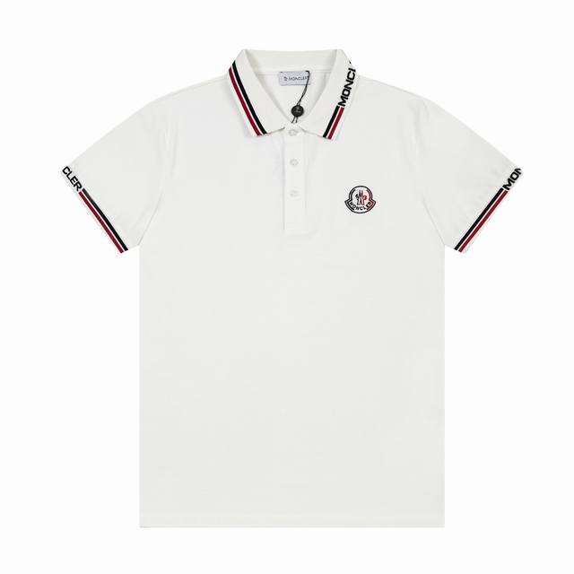 Moncler new style lapel short-sleeved Polo shirt with bell logo on the side che