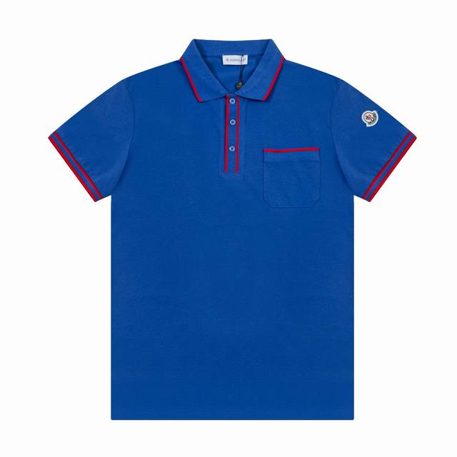 Moncler new style lapel short-sleeved Polo shirt with side chest pockets, bell l