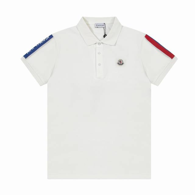 Moncler new lapel short-sleeved Polo shirt with bell logo on the side chest and
