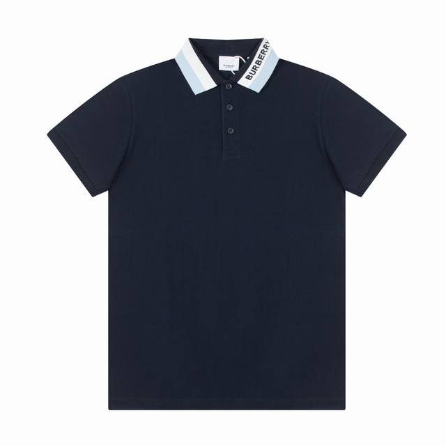 Bur Spring and Summer Lapel Polo Shirt New Collar Ribbon Logo Logo, Collar Weavi
