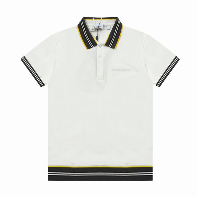 Bbr Summer new men's lapel Polo shirt, side chest embroidered letter logo, color
