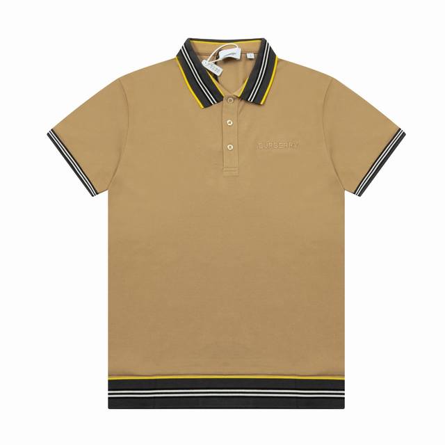 Bbr Summer new men's lapel Polo shirt, embroidered letter logo on the side chest
