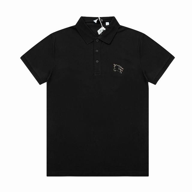 Bbr Summer new men's lapel Polo shirt, hollowed-out horse logo on the side chest