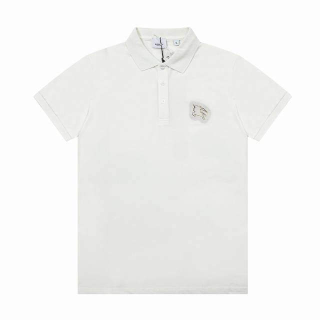Bbr Summer new men's lapel Polo shirt, hollowed-out horse logo on the side chest