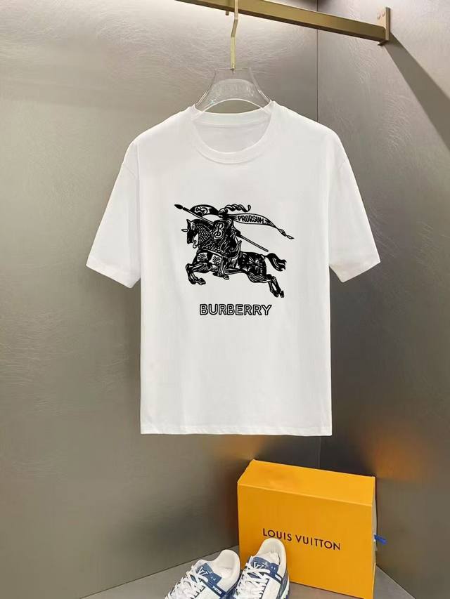 BURBERRY 2025 Early Spring New Release Counter Latest Short-sleeved Round Neck T