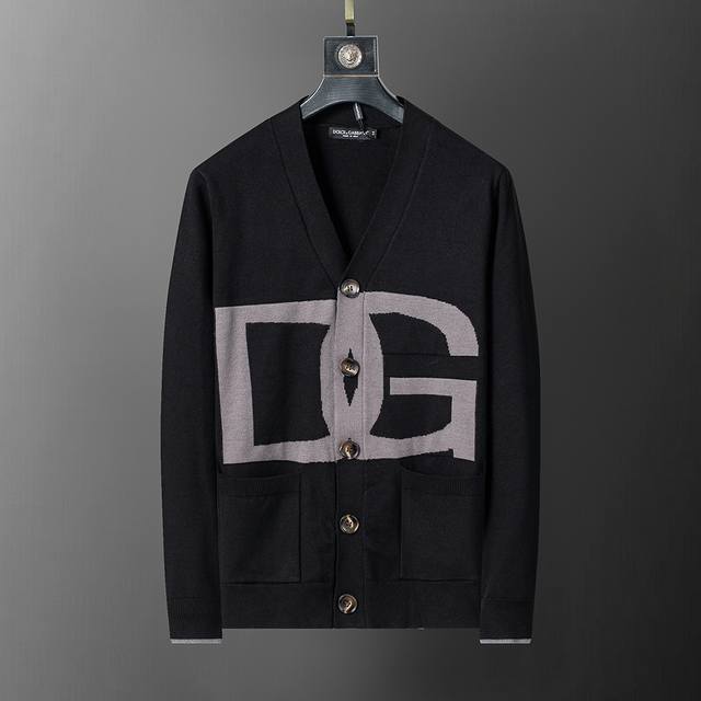 2025 autumn and winter new cardigan sweater classic large Dg letter jacquard, fa
