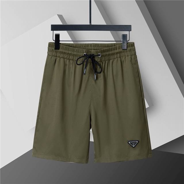2025 Spring and Summer New. Men's round neck classic logo beach pants, made of i
