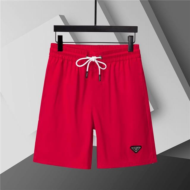 2025 Spring and Summer New. Men's round neck classic logo beach pants, made of i