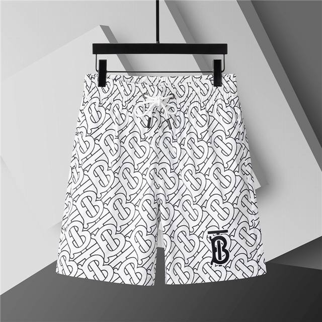 2025 Spring and Summer New. Men's round neck classic logo beach pants, made of i