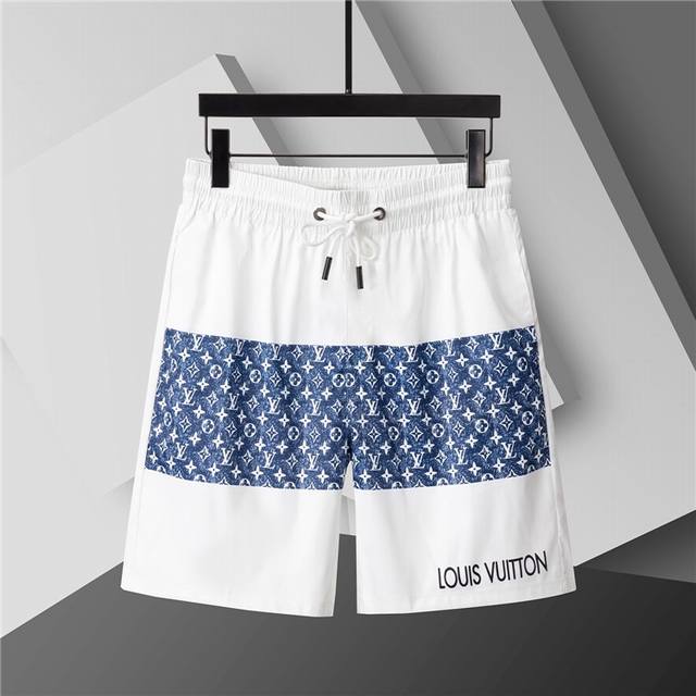 2025 Spring and Summer New. Men's round neck classic logo beach pants, made of i