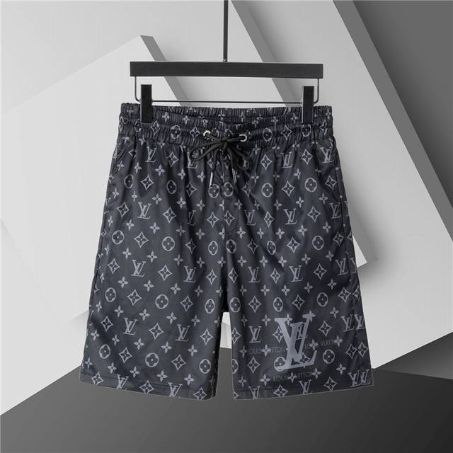 2025 Spring and Summer new men's round neck classic logo beach pants, made of im