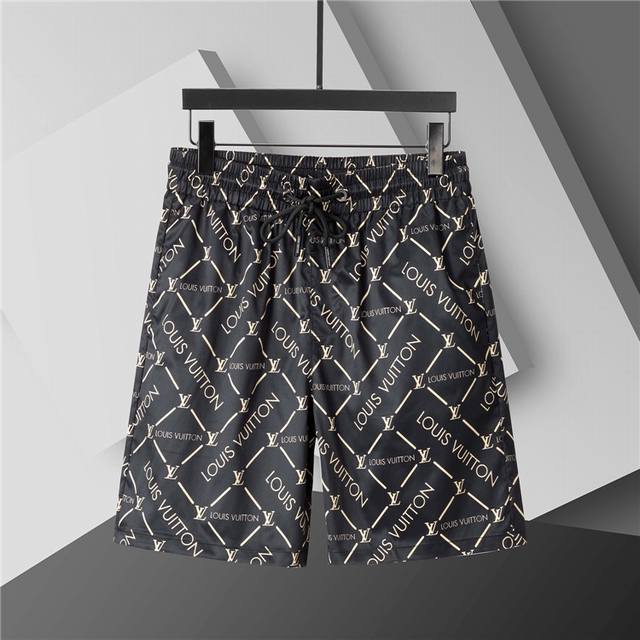 2025 Spring and Summer New. Men's round neck classic logo beach pants, made of i