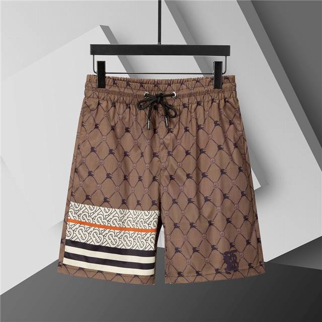 2025 Spring and Summer New. Men's round neck classic logo beach pants, made of i