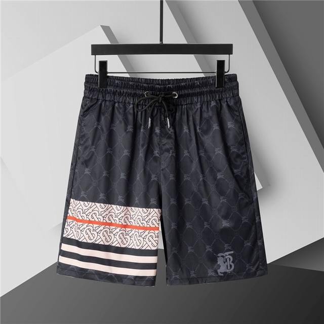 2025 Spring and Summer New. Men's round neck classic logo beach pants, made of i
