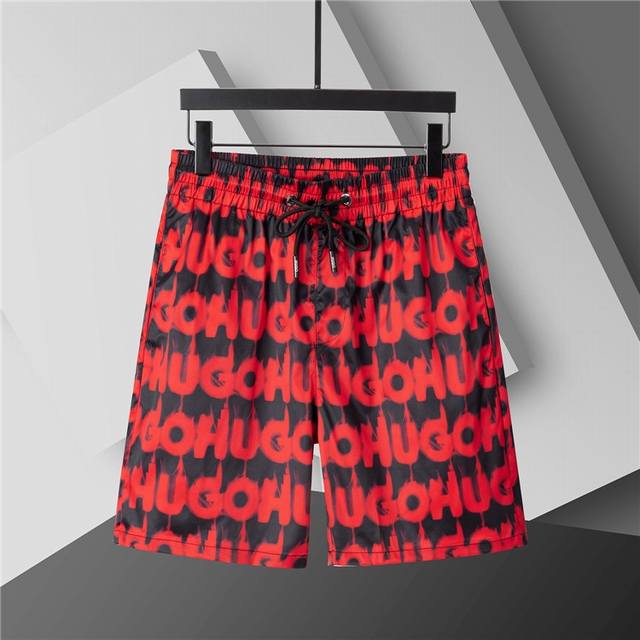 2025 Spring and Summer New. Men's round neck classic logo beach pants, made of i