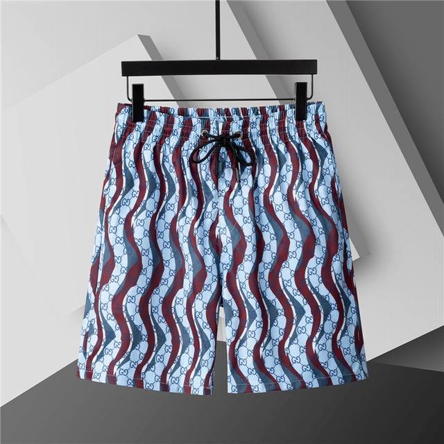 2025 Spring and Summer New T-shirt. Men's round neck classic logo beach pants, m