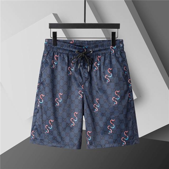 2025 Spring and Summer New T-shirt. Men's round neck classic logo beach pants, u