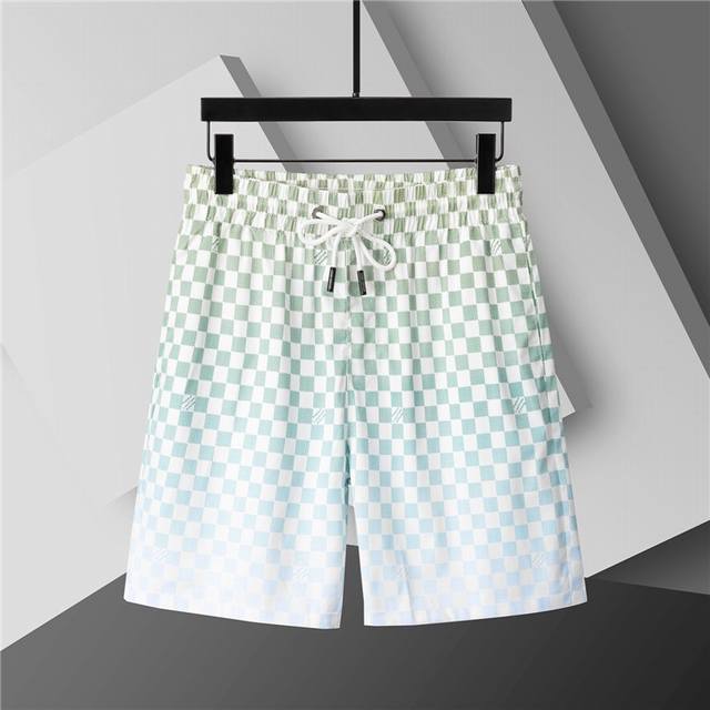 2025 Spring and Summer New T-shirt. Men's round neck classic logo beach pants, u