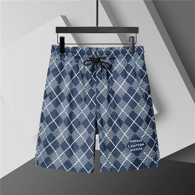 2025 Spring and Summer New T-shirt. Men's round neck classic logo beach pants, u