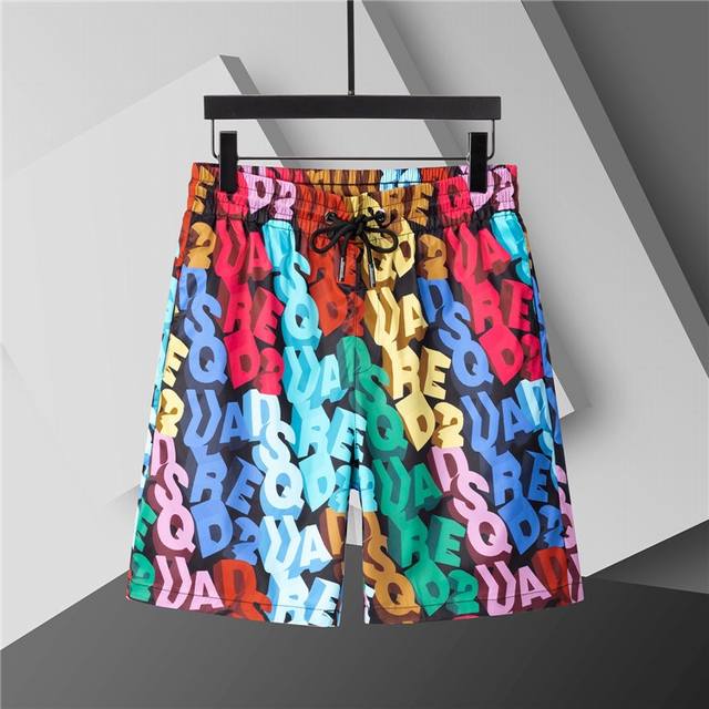 2025 Spring and Summer New T-shirt. Men's round neck classic logo beach pants, u