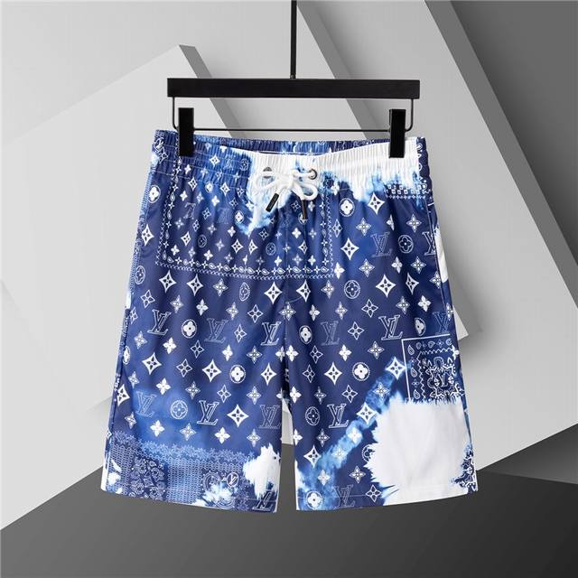 2025 Spring and Summer New T-shirt. Men's round neck classic logo beach pants, u