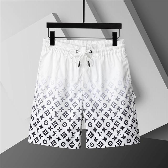 2025 Spring and Summer New T-shirt. Men's round neck classic logo beach pants, u