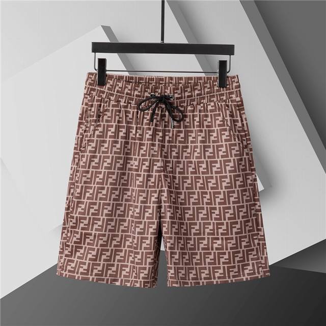 2025 Spring and Summer New T-shirt. Men's round neck classic logo beach pants, u