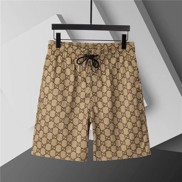 2025 Spring and Summer New T-shirt. Men's round neck classic logo beach pants, u