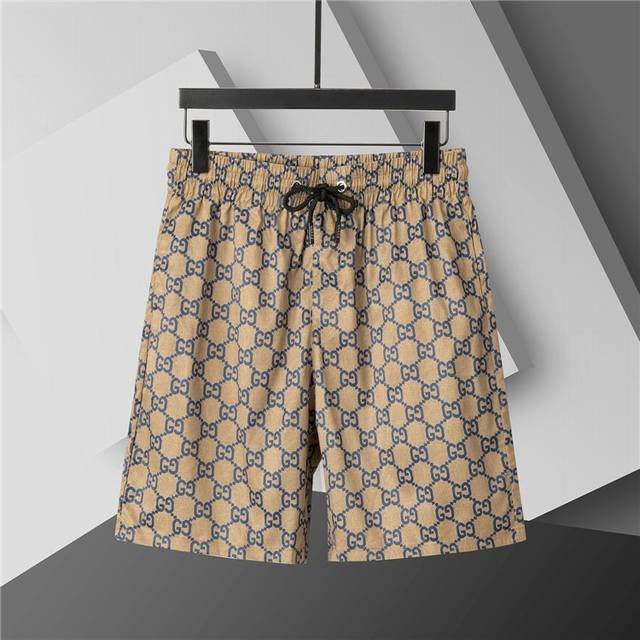 2025 Spring and Summer New T-shirt. Men's round neck classic logo beach pants, u